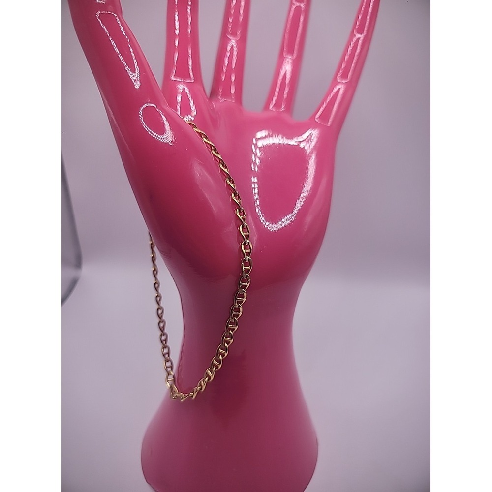 Vintage Bracelet 24K GB Chain Oval Jewelry Dainty Minimalist